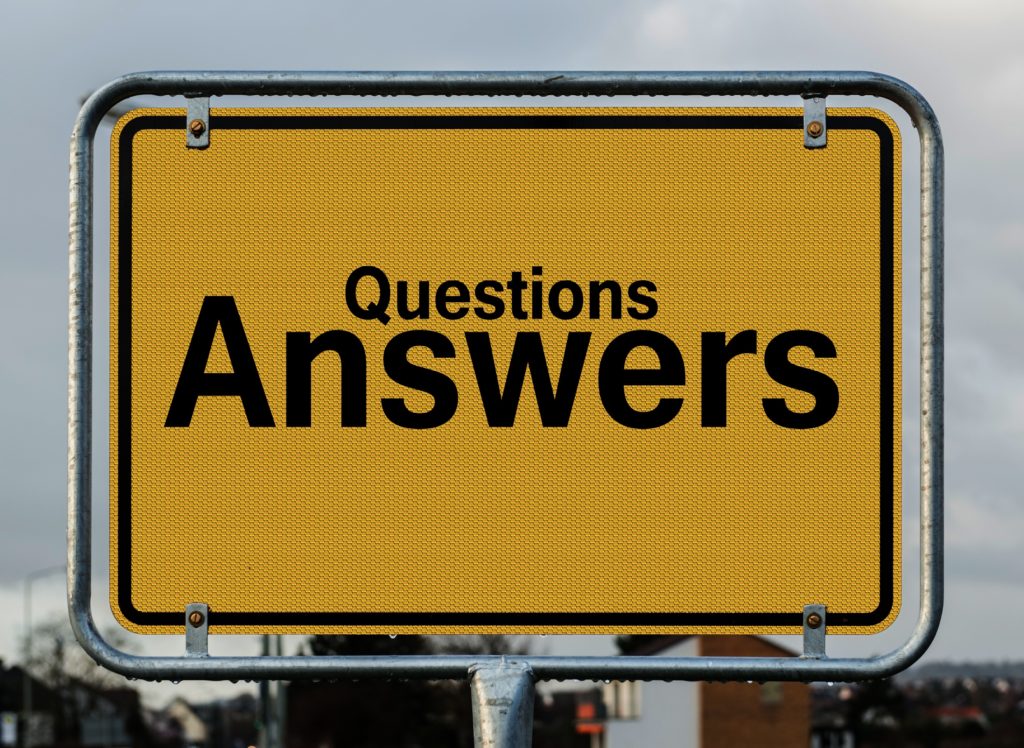 yellow sign showing the words questions and answers (q&a)